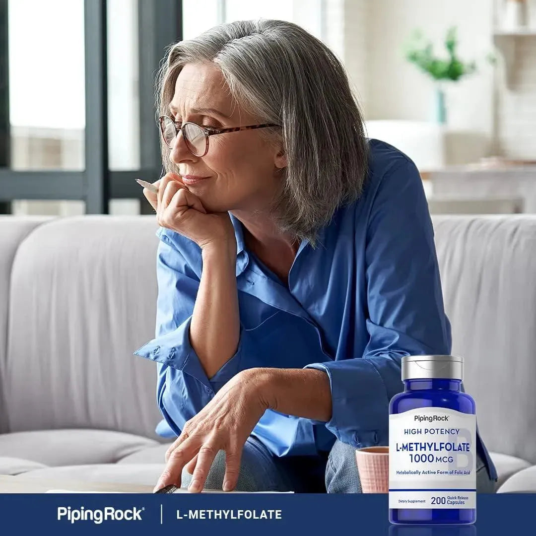 PIPING ROCK - Piping Rock L-Methylfolate 1000mcg 200 Capsulas - The Red Vitamin MX - Suplementos Alimenticios - {{ shop.shopifyCountryName }}