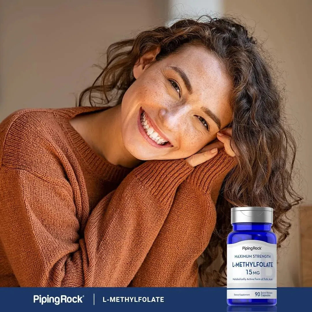 PIPING ROCK - Piping Rock L Methylfolate 15Mg. 90 Capsulas - The Red Vitamin MX - Suplementos Alimenticios - {{ shop.shopifyCountryName }}