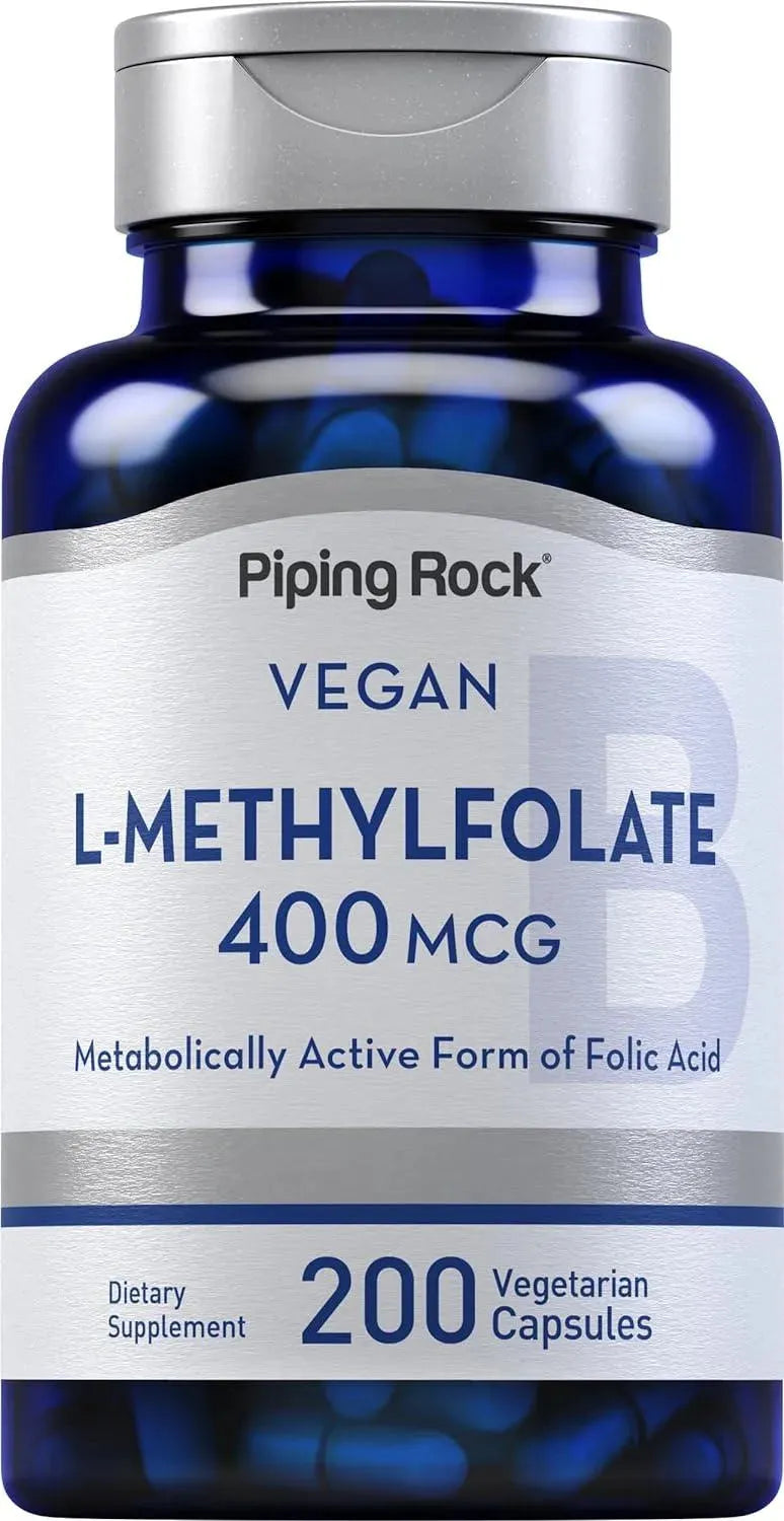 PIPING ROCK - Piping Rock L MethylFolate 400mcg 200 Capsulas - The Red Vitamin MX - Suplementos Alimenticios - {{ shop.shopifyCountryName }}