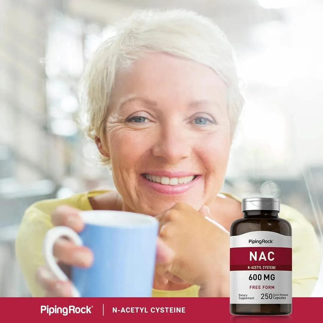 PIPING ROCK - Piping Rock NAC N-Acetyl Cysteine 600Mg. 250 Capsulas - The Red Vitamin MX - Suplementos Alimenticios - {{ shop.shopifyCountryName }}