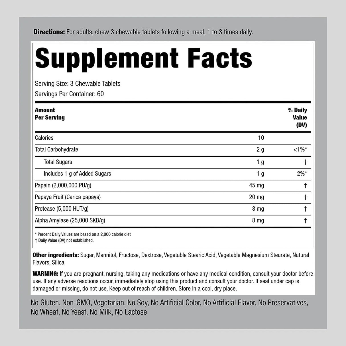 PIPING ROCK - Piping Rock Papaya Enzymes 180 Tabletas Masticables - The Red Vitamin MX - Suplementos Alimenticios - {{ shop.shopifyCountryName }}