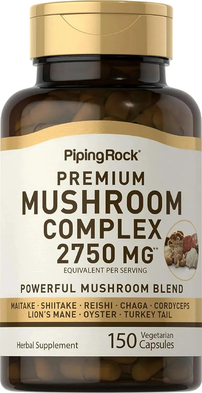PIPING ROCK - Piping Rock Premium Mushroom Complex 2750Mg. 150 Capsulas - The Red Vitamin MX - Suplementos Alimenticios - {{ shop.shopifyCountryName }}