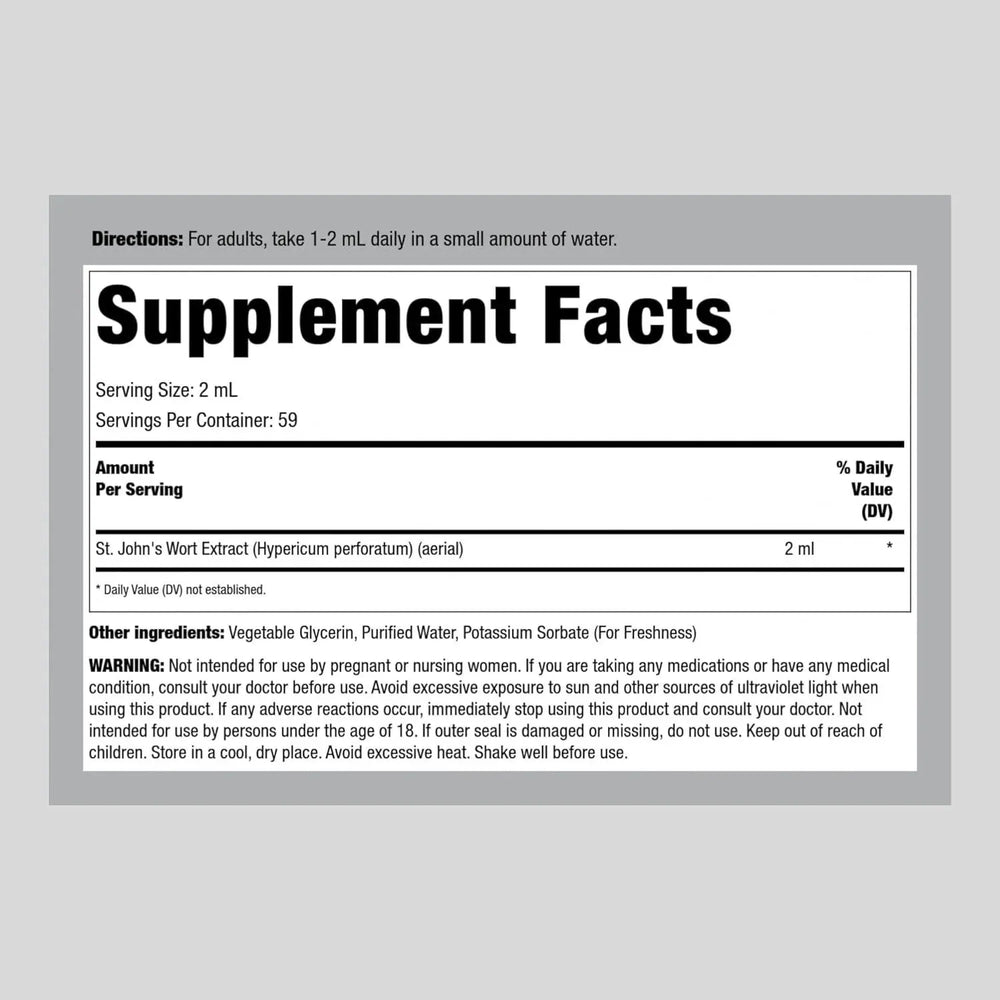 PIPING ROCK - Piping Rock St Johns Wort Tincture Liquid 118Ml. - The Red Vitamin MX - Suplementos Alimenticios - {{ shop.shopifyCountryName }}