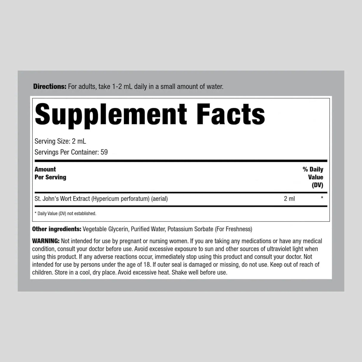 PIPING ROCK - Piping Rock St Johns Wort Tincture Liquid 118Ml. - The Red Vitamin MX - Suplementos Alimenticios - {{ shop.shopifyCountryName }}