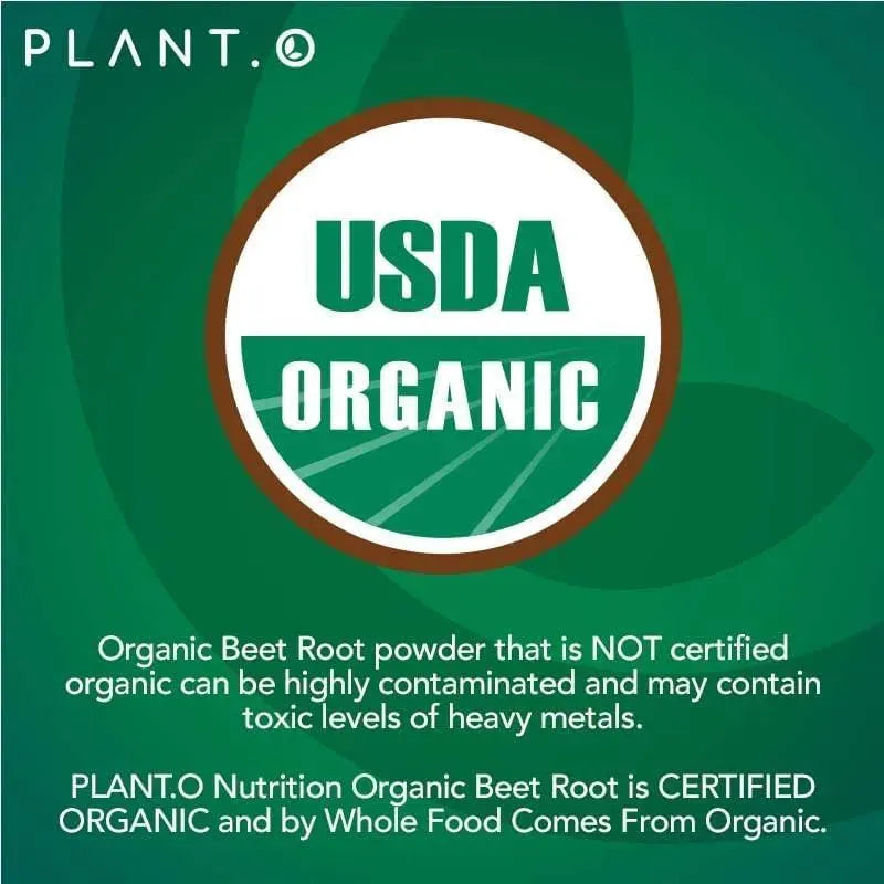 PLANT O NUTRITION - Plant.O Premium Organic Beet Root Tablets 120 Tabletas - The Red Vitamin MX - Suplementos Alimenticios - {{ shop.shopifyCountryName }}