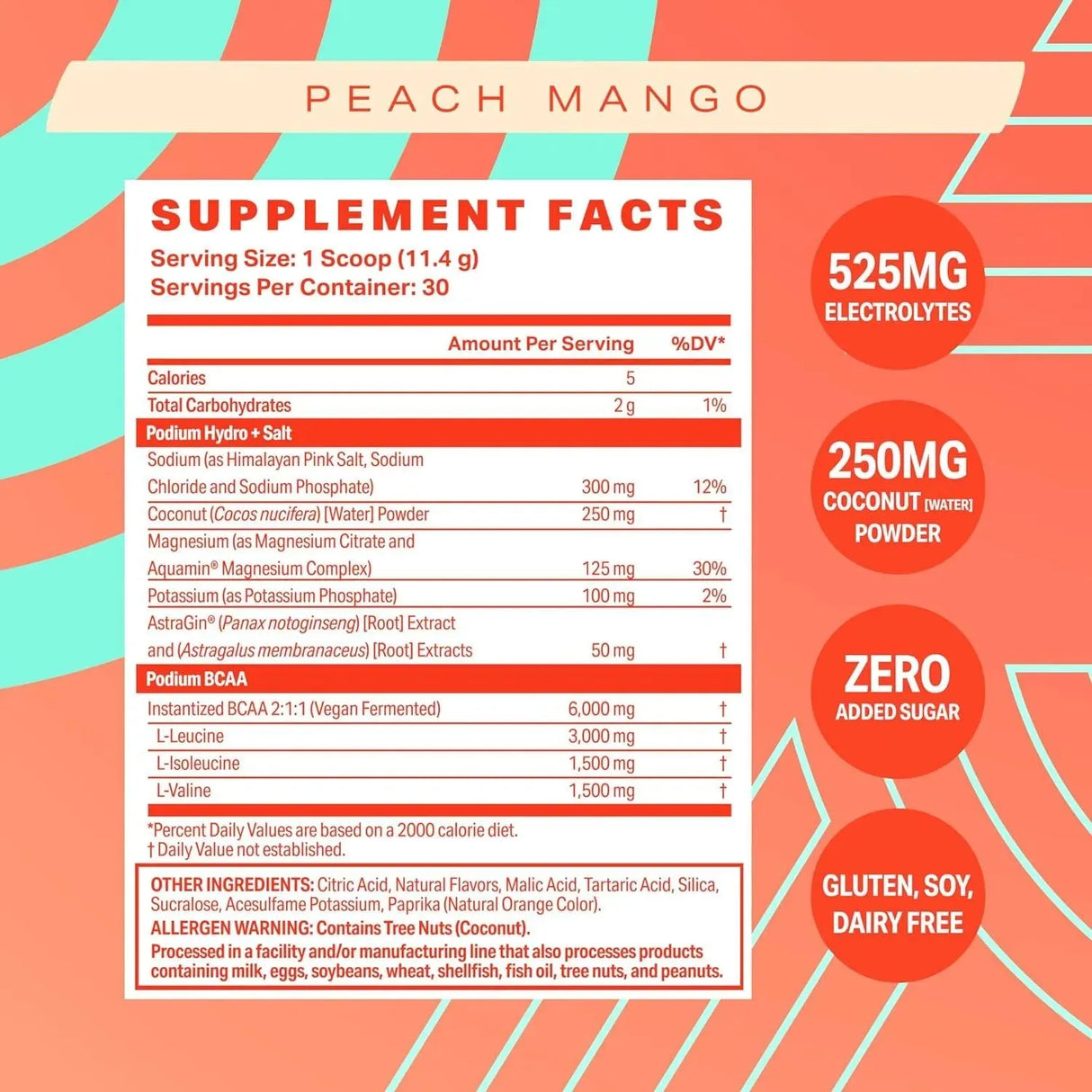 PODIUM NUTRITION - Podium Nutrition Instantized BCAA Powder Mango Peach 30 Servicios 342Gr. - The Red Vitamin MX - Suplementos Alimenticios - {{ shop.shopifyCountryName }}