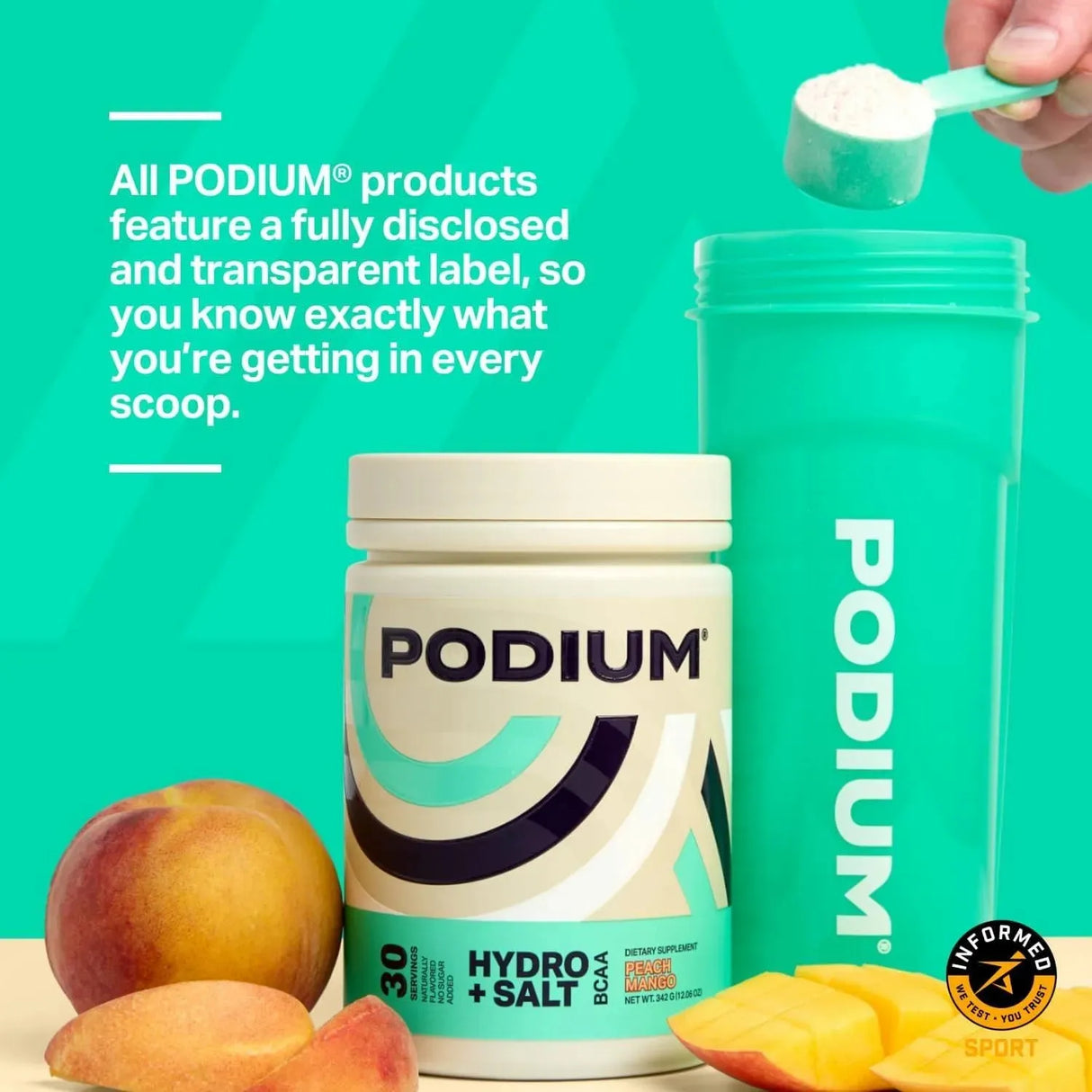 PODIUM NUTRITION - Podium Nutrition Instantized BCAA Powder Mango Peach 30 Servicios 342Gr. - The Red Vitamin MX - Suplementos Alimenticios - {{ shop.shopifyCountryName }}
