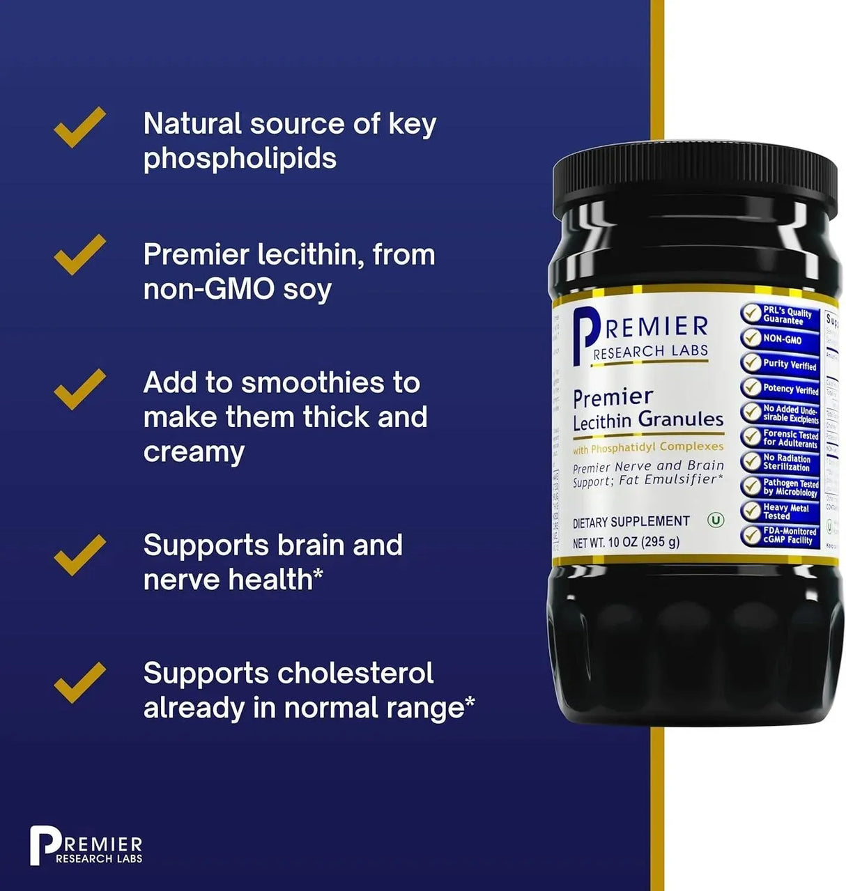 PREMIER RESEARCH LABS - Premier Research Labs Lecithin Granules 295Gr. - The Red Vitamin MX - Suplementos Alimenticios - {{ shop.shopifyCountryName }}