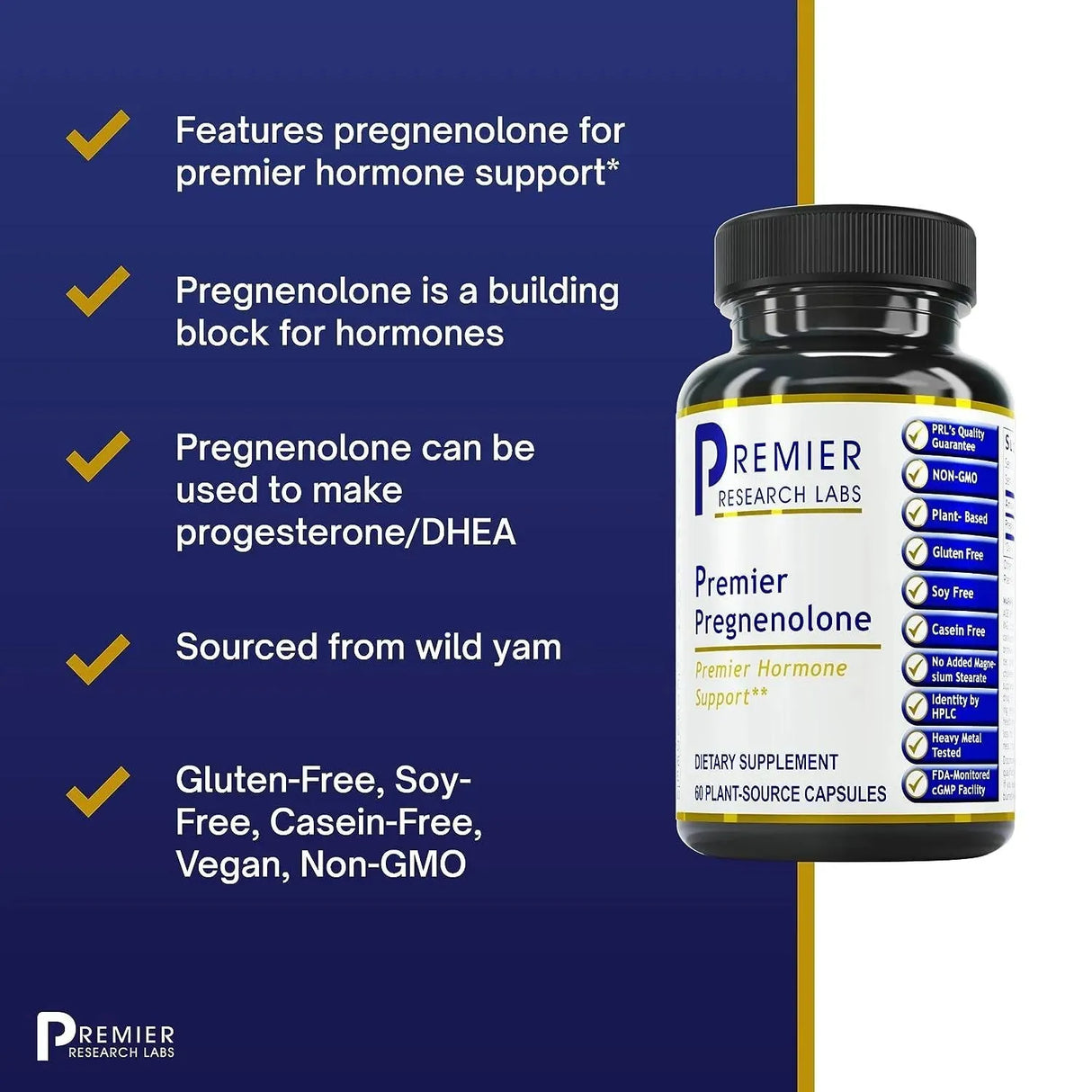 PREMIER RESEARCH LABS - Premier Research Labs Pregnenolone 60 Capsulas - The Red Vitamin MX - Suplementos Alimenticios - {{ shop.shopifyCountryName }}