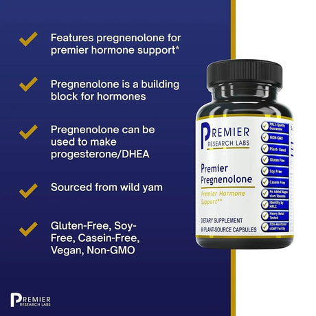 PREMIER RESEARCH LABS - Premier Research Labs Pregnenolone 60 Capsulas - The Red Vitamin MX - Suplementos Alimenticios - {{ shop.shopifyCountryName }}