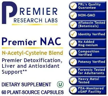 PREMIER RESEARCH LABS - Premier Research Labs Premier NAC 60 Capsulas - The Red Vitamin MX - Suplementos Alimenticios - {{ shop.shopifyCountryName }}