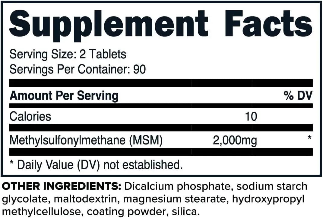 PRIMAFORCE - Primaforce MSM 2000Mg. 180 Tabletas - The Red Vitamin MX - Suplementos Alimenticios - {{ shop.shopifyCountryName }}