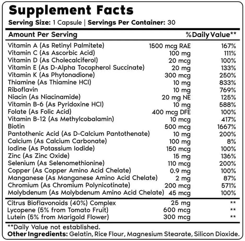PRIMAL HARVEST - Primal Harvest Multivitamin for Women and Men 30 Capsulas - The Red Vitamin MX - Suplementos Alimenticios - {{ shop.shopifyCountryName }}