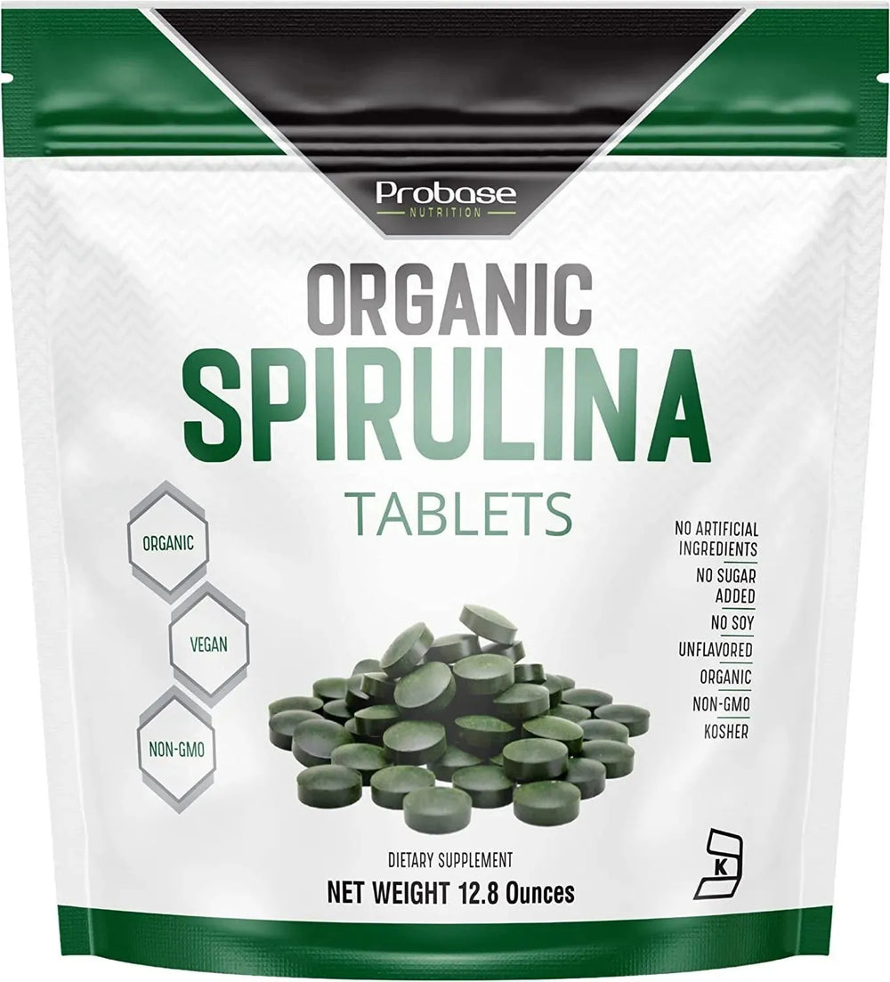 PROBASE NUTRITION - Probase Nutrition Organic Spirulina Supplement 3000Mg. 720 Tabletas - The Red Vitamin MX - Suplementos Alimenticios - {{ shop.shopifyCountryName }}