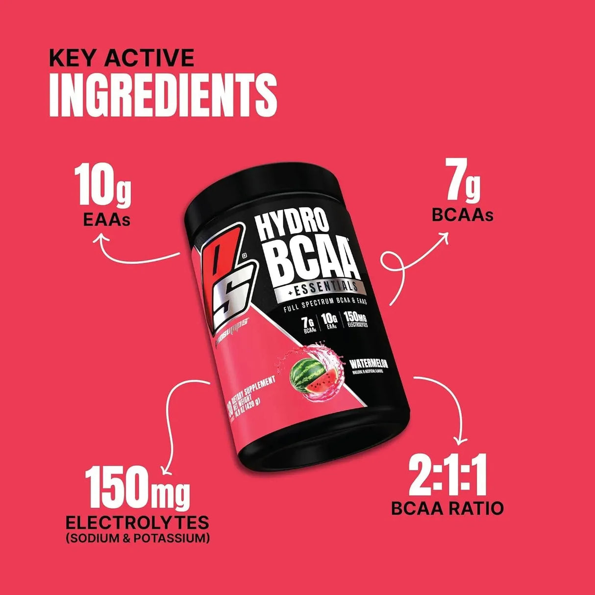 PROSUPPS - PROSUPPS HydroBCAA BCAA/EAA Full Spectrum Matrix Watermelon 30 Servicios 420Gr. - The Red Vitamin MX - Suplementos Alimenticios - {{ shop.shopifyCountryName }}