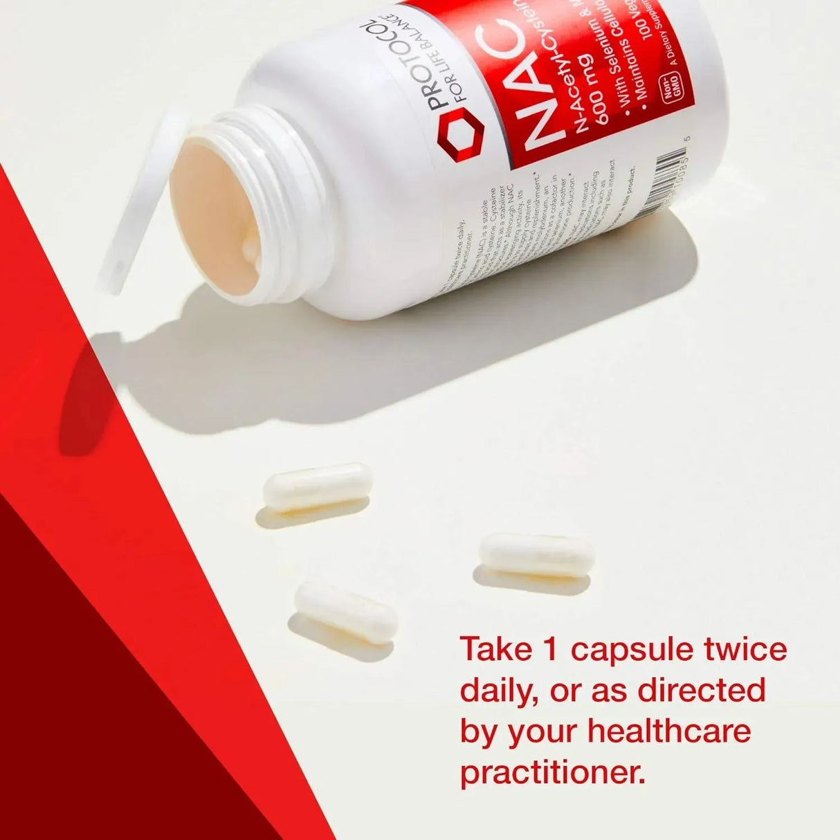 PROTOCOL FOR LIFE BALANCE - Protocol NAC 600Mg. 100 Capsulas - The Red Vitamin MX - Suplementos Alimenticios - {{ shop.shopifyCountryName }}