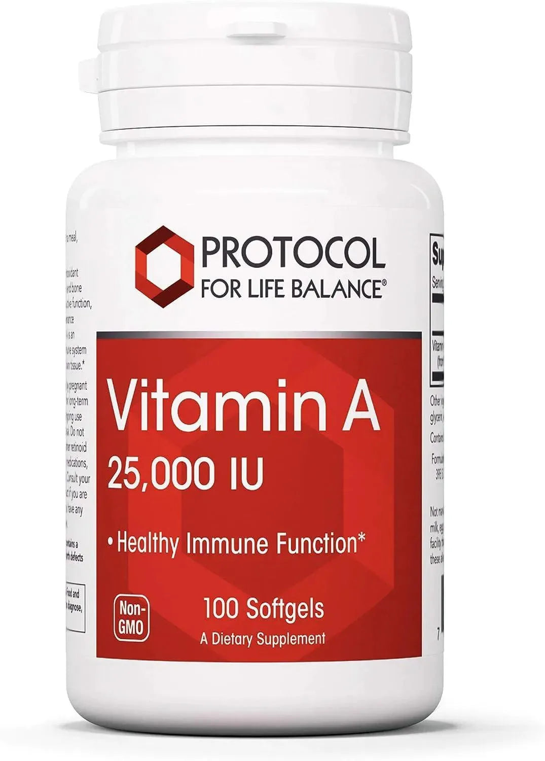 PROTOCOL FOR LIFE BALANCE - Protocol Vitamin A 25,000 IU 100 Capsulas Blandas - The Red Vitamin MX - Suplementos Alimenticios - {{ shop.shopifyCountryName }}