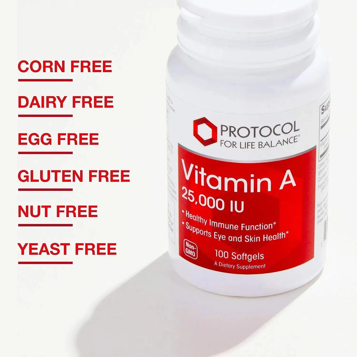 PROTOCOL FOR LIFE BALANCE - Protocol Vitamin A 25,000 IU 100 Capsulas Blandas - The Red Vitamin MX - Suplementos Alimenticios - {{ shop.shopifyCountryName }}