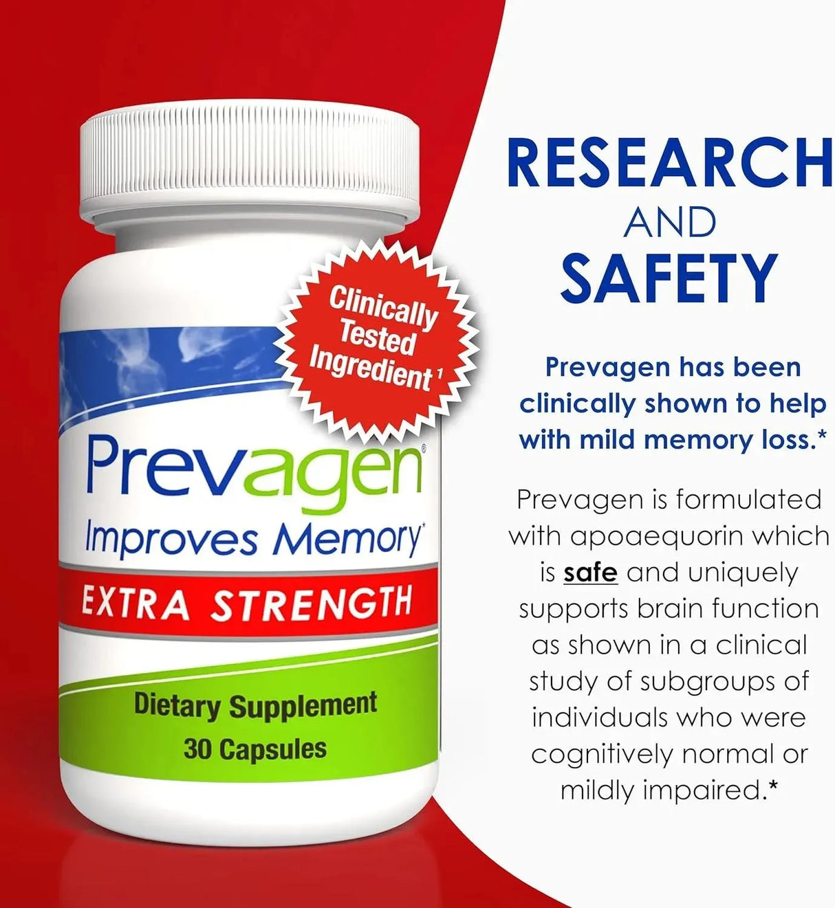 PROVAGEN - Prevagen Improves Memory Extra Strength 20Mg. 30 Capsulas - The Red Vitamin MX - Suplementos Alimenticios - {{ shop.shopifyCountryName }}