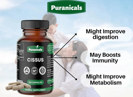 PURANICALS - Puranicals Cissus Premium 700Mg. 320 Capsulas - The Red Vitamin MX - Suplementos Alimenticios - {{ shop.shopifyCountryName }}