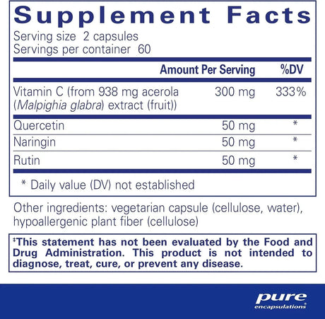 PURE ENCAPSULATIONS - Pure Encapsulations Acerola/Flavonoid 120 Capsulas - The Red Vitamin MX - Suplementos Alimenticios - {{ shop.shopifyCountryName }}