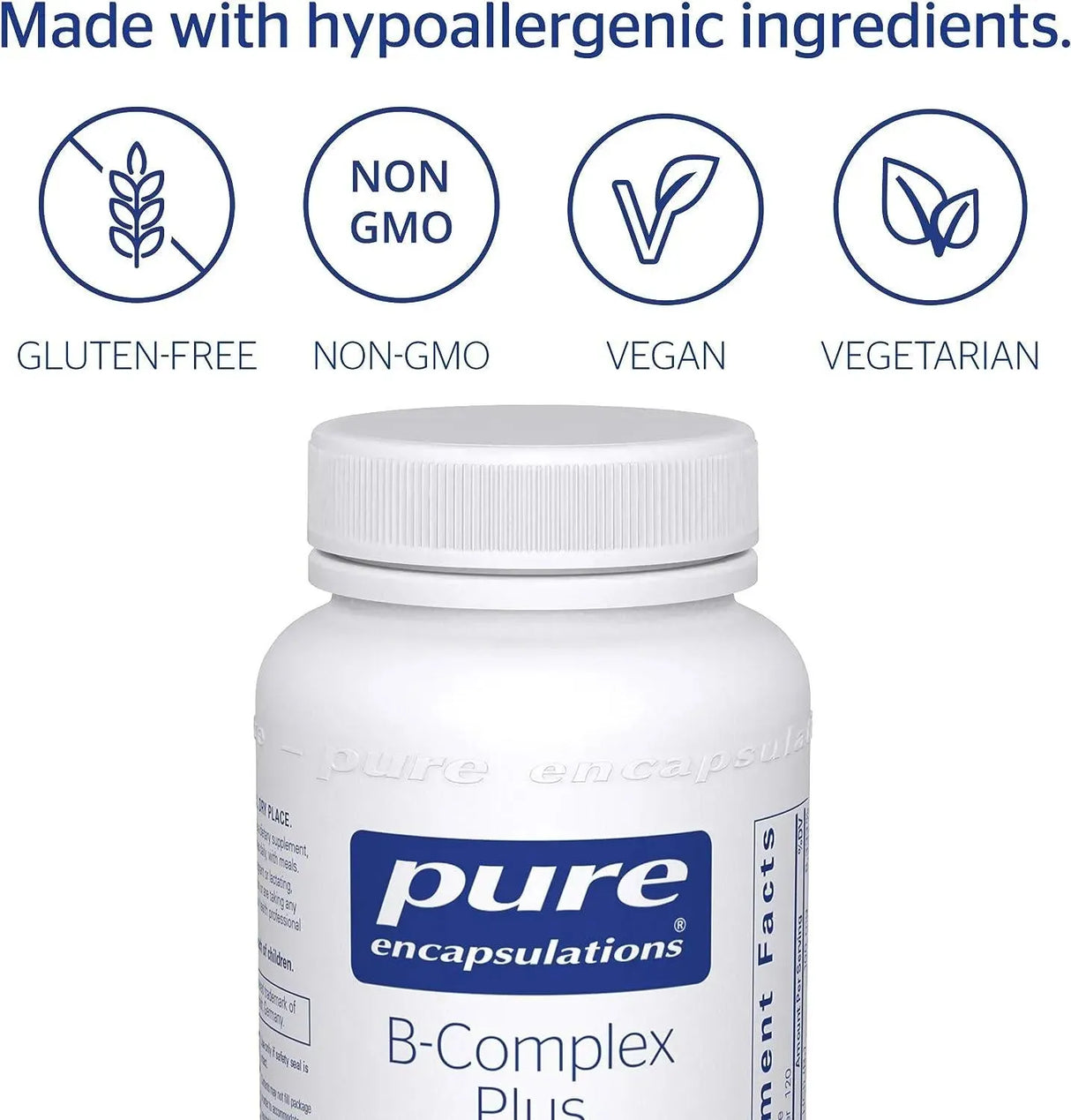PURE ENCAPSULATIONS - Pure Encapsulations B-Complex Plus 120 Capsulas - The Red Vitamin MX - Suplementos Alimenticios - {{ shop.shopifyCountryName }}