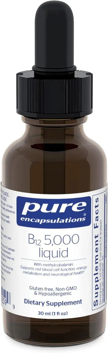 PURE ENCAPSULATIONS - Pure Encapsulations B12 5,000 Liquid 30Ml. - The Red Vitamin MX - Suplementos Alimenticios - {{ shop.shopifyCountryName }}
