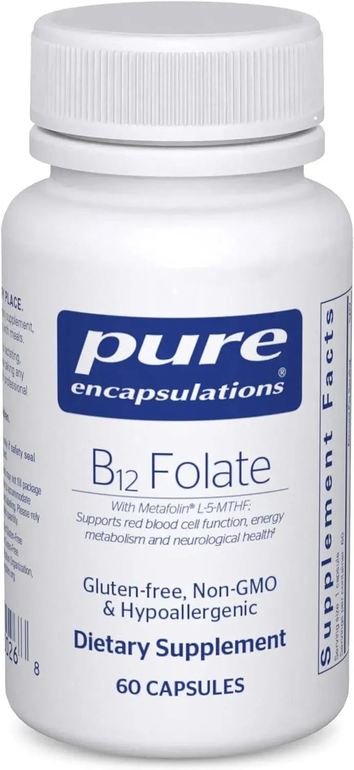 PURE ENCAPSULATIONS - Pure Encapsulations B12 Folate 60 Capsulas - The Red Vitamin MX - Suplementos Alimenticios - {{ shop.shopifyCountryName }}