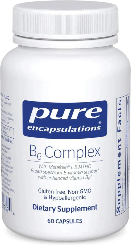 PURE ENCAPSULATIONS - Pure Encapsulations B6 Complex 60 Capsulas - The Red Vitamin MX - Suplementos Alimenticios - {{ shop.shopifyCountryName }}