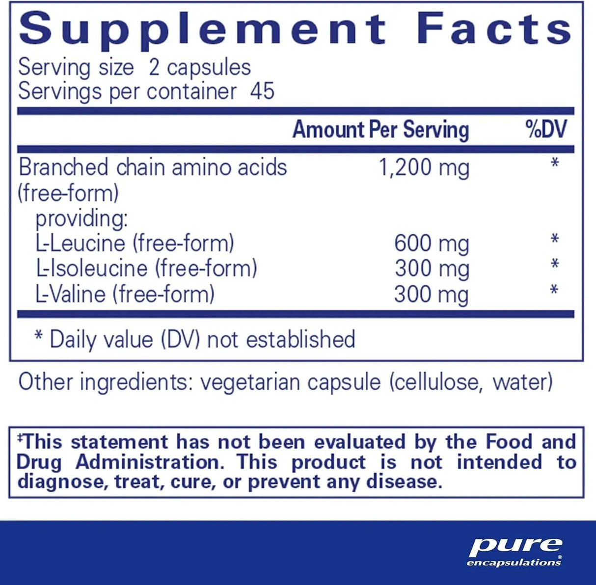 PURE ENCAPSULATIONS - Pure Encapsulations BCAA 90 Capsulas - The Red Vitamin MX - Suplementos Alimenticios - {{ shop.shopifyCountryName }}