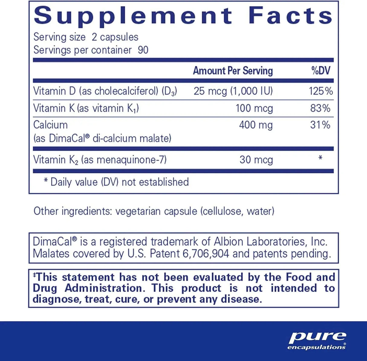PURE ENCAPSULATIONS - Pure Encapsulations Calcium K/D 180 Capsulas - The Red Vitamin MX - Suplementos Alimenticios - {{ shop.shopifyCountryName }}