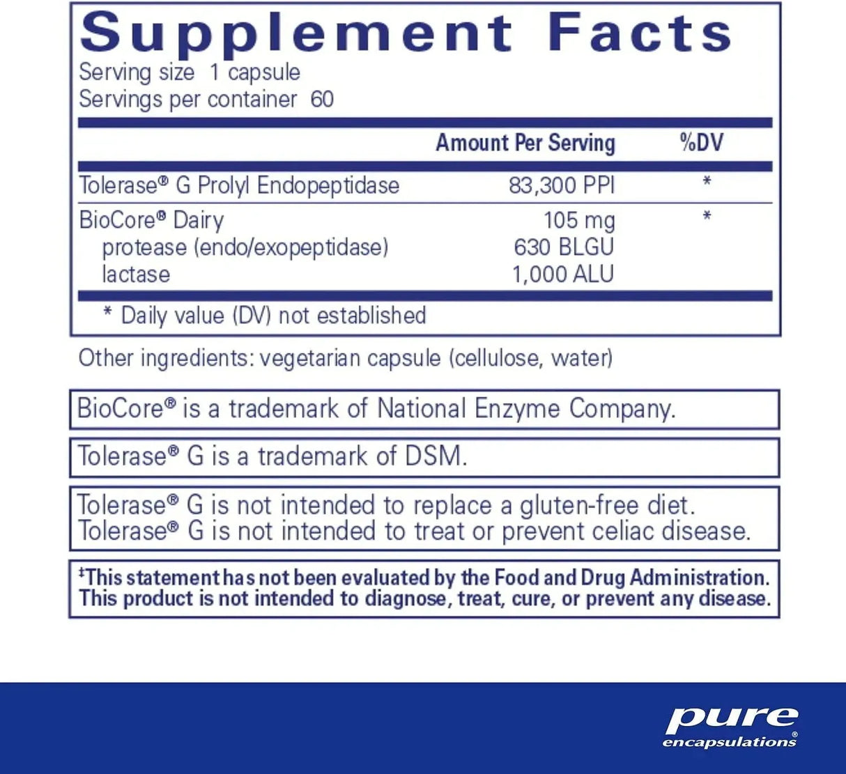 PURE ENCAPSULATIONS - Pure Encapsulations Gluten/Dairy Digest 60 Capsulas - The Red Vitamin MX - Suplementos Alimenticios - {{ shop.shopifyCountryName }}