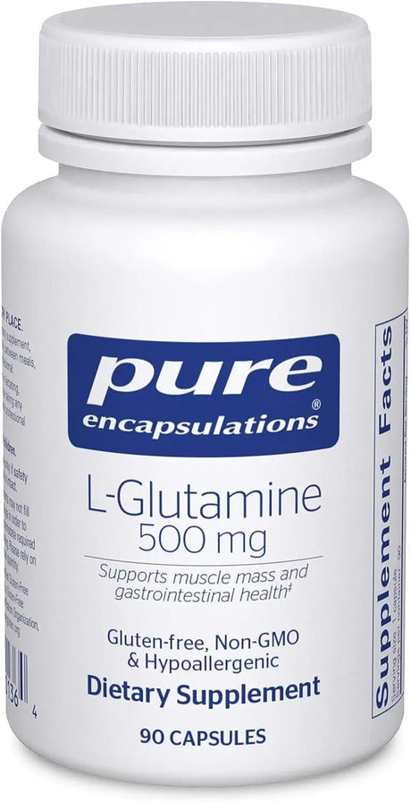 PURE ENCAPSULATIONS - Pure Encapsulations L-Glutamine 500Mg. 90 Capsulas - The Red Vitamin MX - Suplementos Alimenticios - {{ shop.shopifyCountryName }}