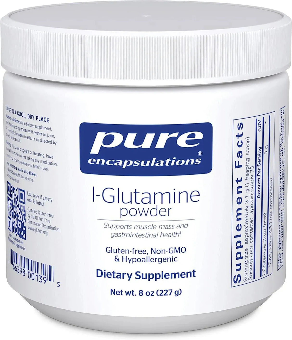 PURE ENCAPSULATIONS - Pure Encapsulations L-Glutamine Powder 227Gr. - The Red Vitamin MX - Suplementos Alimenticios - {{ shop.shopifyCountryName }}