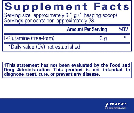 PURE ENCAPSULATIONS - Pure Encapsulations L-Glutamine Powder 227Gr. - The Red Vitamin MX - Suplementos Alimenticios - {{ shop.shopifyCountryName }}