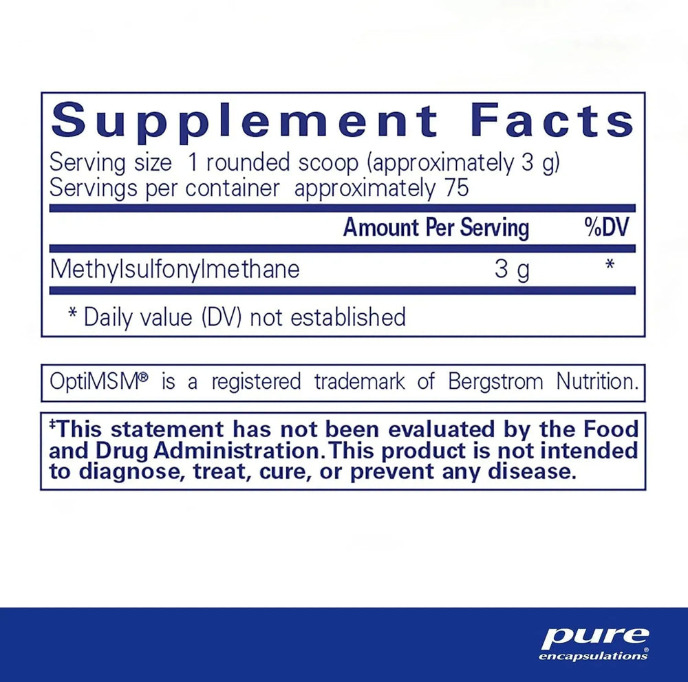 PURE ENCAPSULATIONS - Pure Encapsulations MSM Powder 227Gr. - The Red Vitamin MX - Suplementos Alimenticios - {{ shop.shopifyCountryName }}