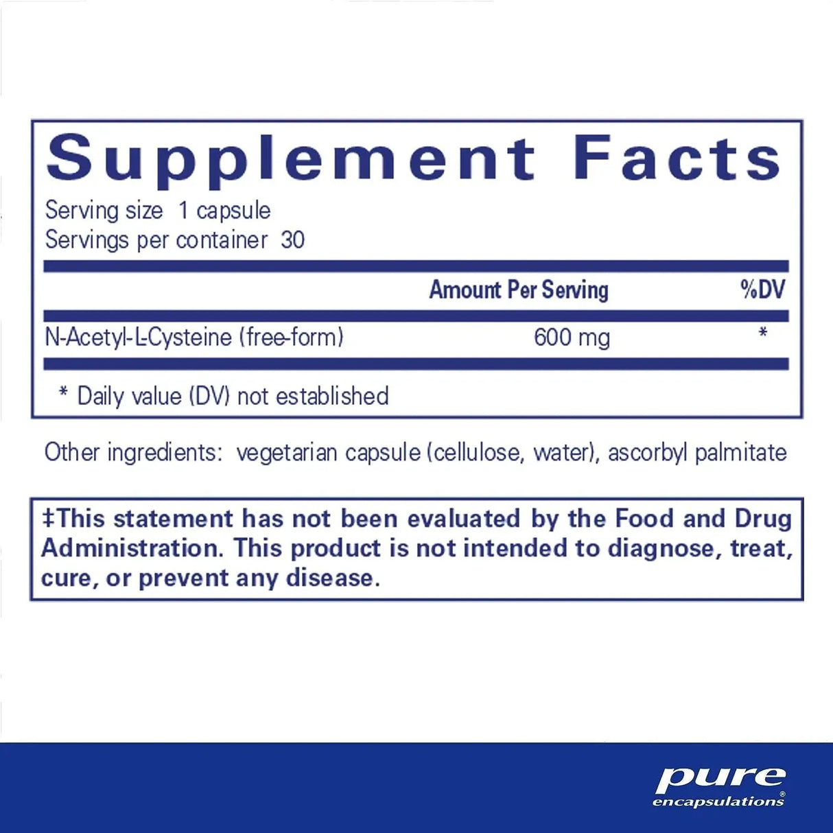 PURE ENCAPSULATIONS - Pure Encapsulations NAC 600Mg. 30 Capsulas - The Red Vitamin MX - Suplementos Alimenticios - {{ shop.shopifyCountryName }}