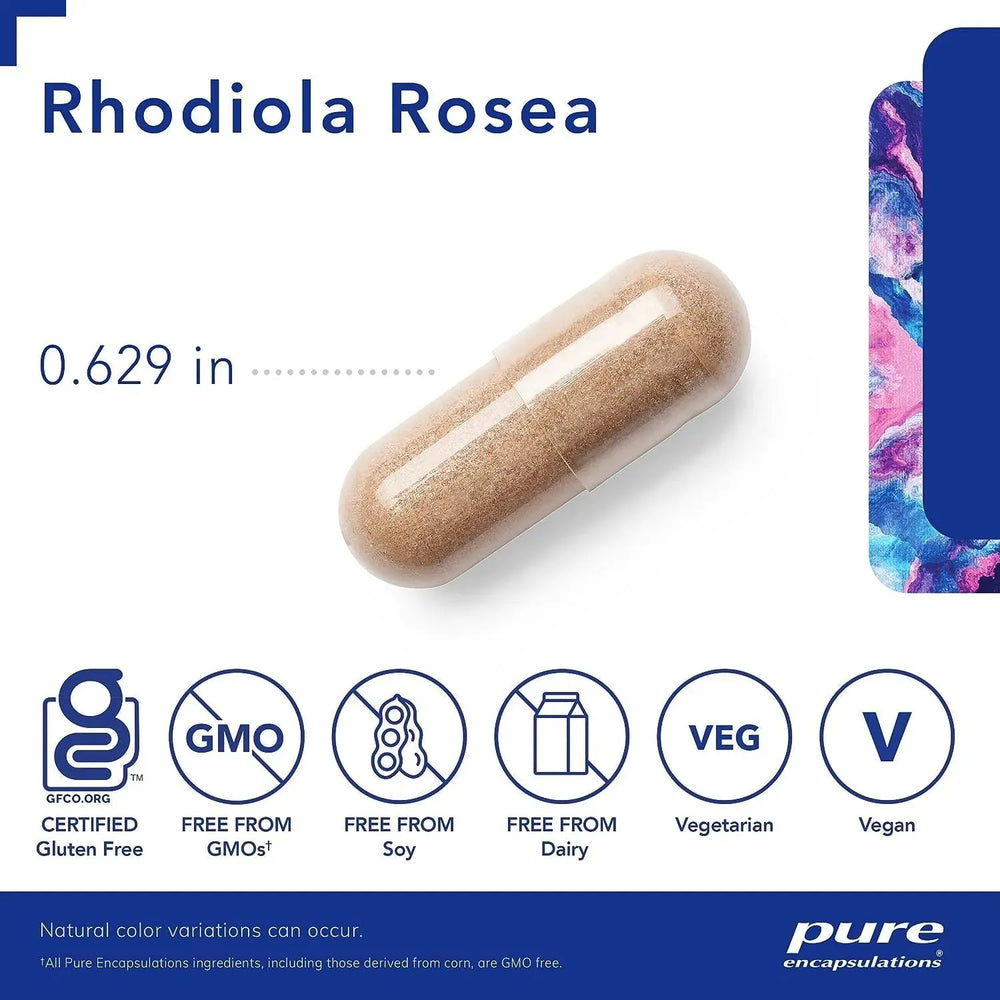 PURE ENCAPSULATIONS - Pure Encapsulations Rhodiola Rosea 90 Capsulas - The Red Vitamin MX - Suplementos Alimenticios - {{ shop.shopifyCountryName }}