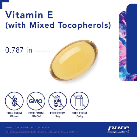 PURE ENCAPSULATIONS - Pure Encapsulations Vitamin E with Mixed Tocopherols 180 Capsulas Blandas - The Red Vitamin MX - Suplementos Alimenticios - {{ shop.shopifyCountryName }}