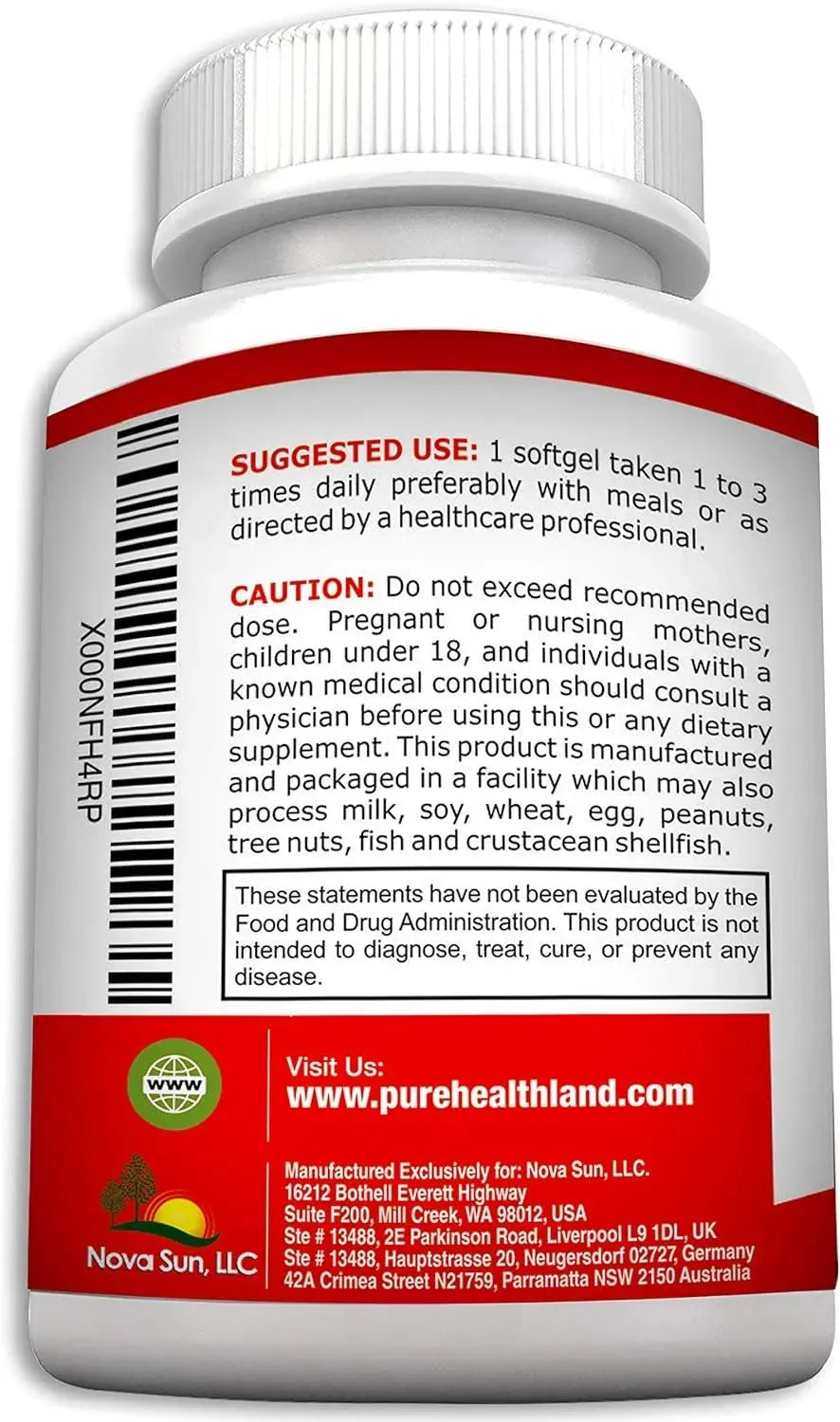 PURE HEALTHLAND - Pure Healthland Cranberry Concentrate Supplement 60 Capsulas Blandas - The Red Vitamin MX - Suplementos Alimenticios - {{ shop.shopifyCountryName }}