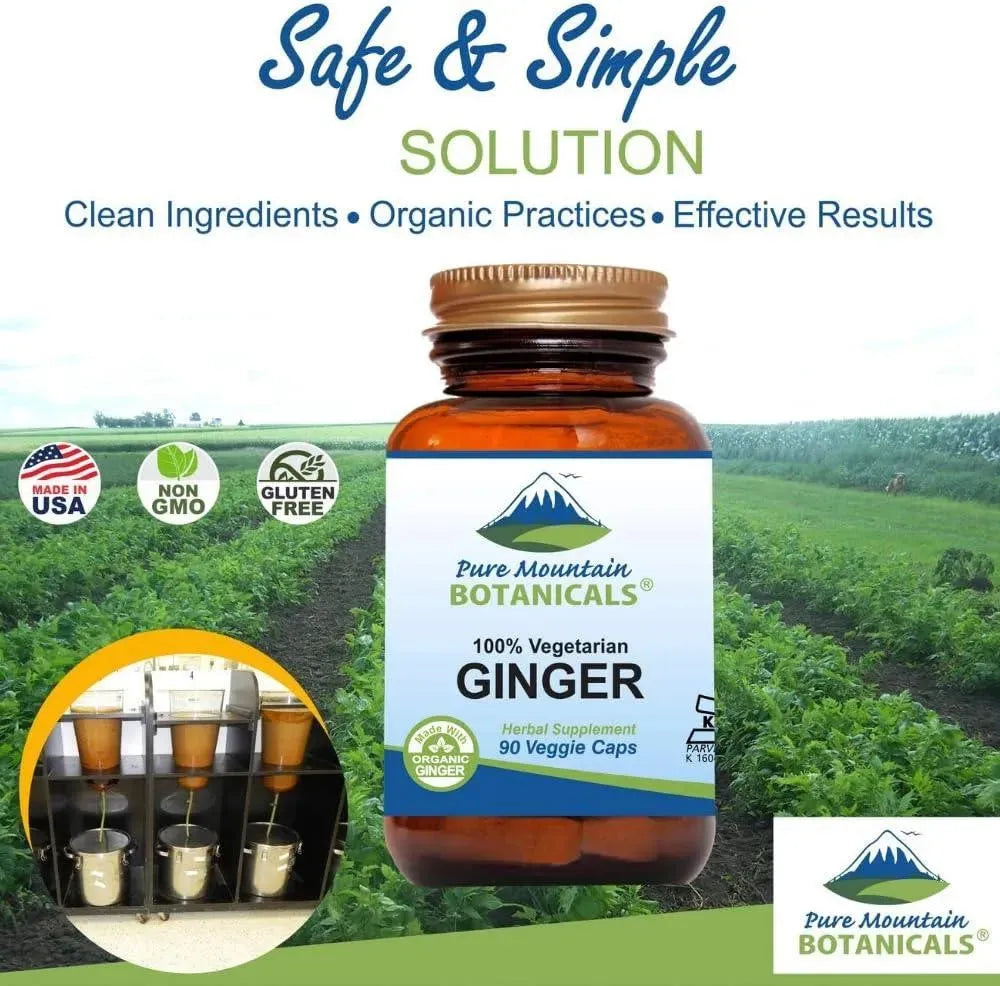 PURE MOUNTAIN BOTANICALS - Pure Mountain Botanicals Ginger 1000Mg. 90 Capsulas - The Red Vitamin MX - Suplementos Alimenticios - {{ shop.shopifyCountryName }}