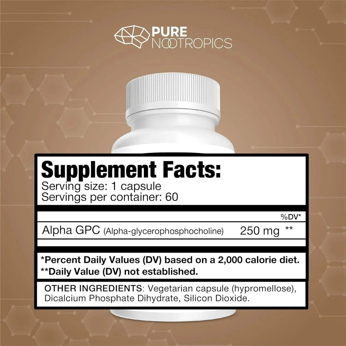 PURE NOOTROPICS - Pure Nootropics Alpha GPC 250Mg. 60 Capsulas - The Red Vitamin MX - Suplementos Alimenticios - {{ shop.shopifyCountryName }}