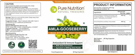 PURE NUTRITION - Pure Nutrition Amla Extract 1000Mg. 60 Capsulas - The Red Vitamin MX - Suplementos Alimenticios - {{ shop.shopifyCountryName }}