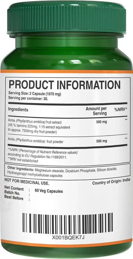 PURE NUTRITION - Pure Nutrition Amla Extract 1000Mg. 60 Capsulas - The Red Vitamin MX - Suplementos Alimenticios - {{ shop.shopifyCountryName }}