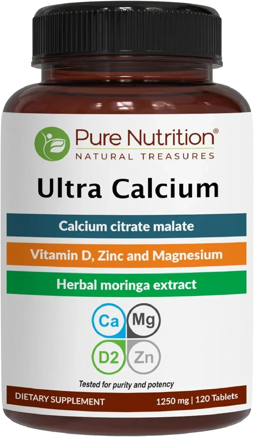 PURE NUTRITION - Pure Nutrition Ultra Calcium Citrate 1250Mg. 120 Tabletas - The Red Vitamin MX - Suplementos Alimenticios - {{ shop.shopifyCountryName }}