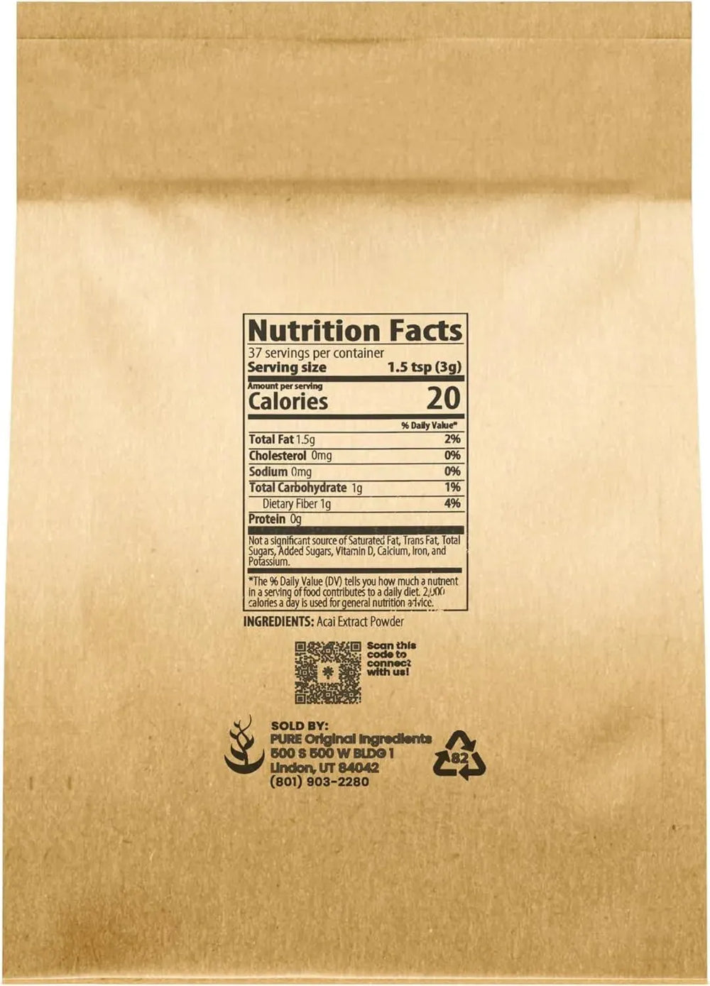 PURE ORIGINAL INGREDIENTS - Pure Original Ingredients Acai Berry Powder 113Gr. - The Red Vitamin MX - Suplementos Alimenticios - {{ shop.shopifyCountryName }}