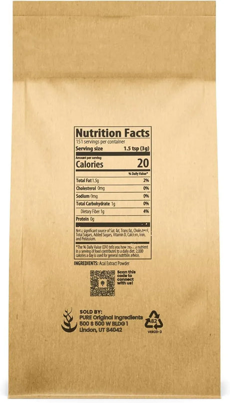 PURE ORIGINAL INGREDIENTS - Pure Original Ingredients Acai Berry Powder 453.6Gr. - The Red Vitamin MX - Suplementos Alimenticios - {{ shop.shopifyCountryName }}