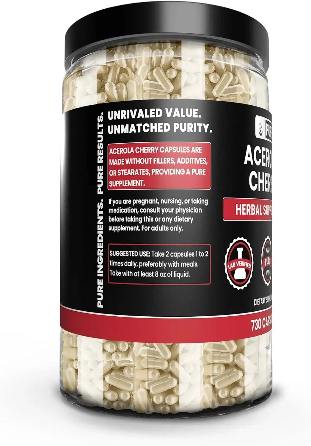 PURE ORIGINAL INGREDIENTS - Pure Original Ingredients Acerola Cherry 730 Capsulas - The Red Vitamin MX - Suplementos Alimenticios - {{ shop.shopifyCountryName }}