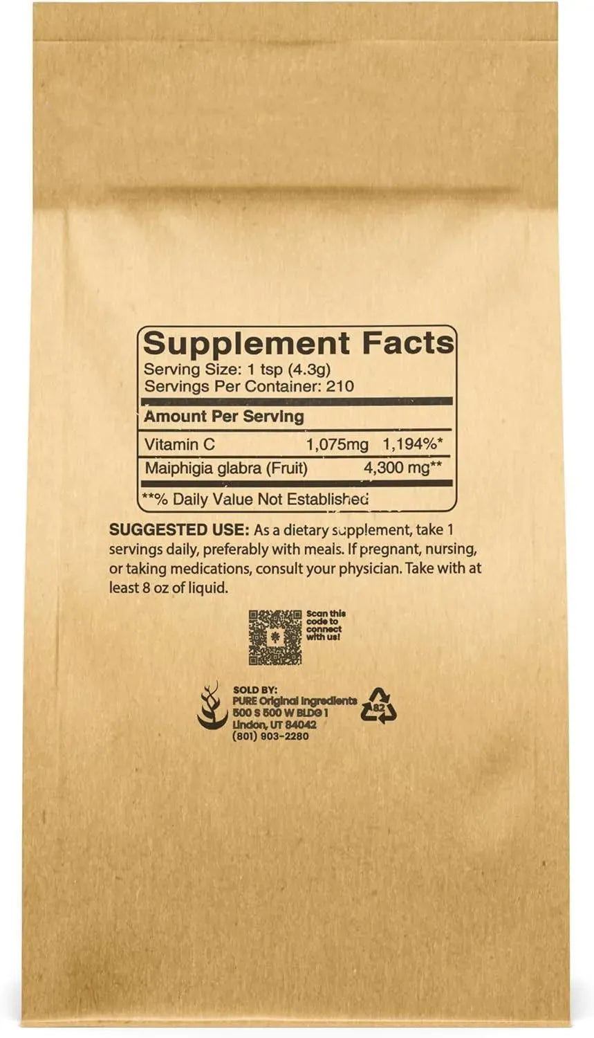 PURE ORIGINAL INGREDIENTS - Pure Original Ingredients Acerola Cherry Powder 907.2Gr. - The Red Vitamin MX - Suplementos Alimenticios - {{ shop.shopifyCountryName }}