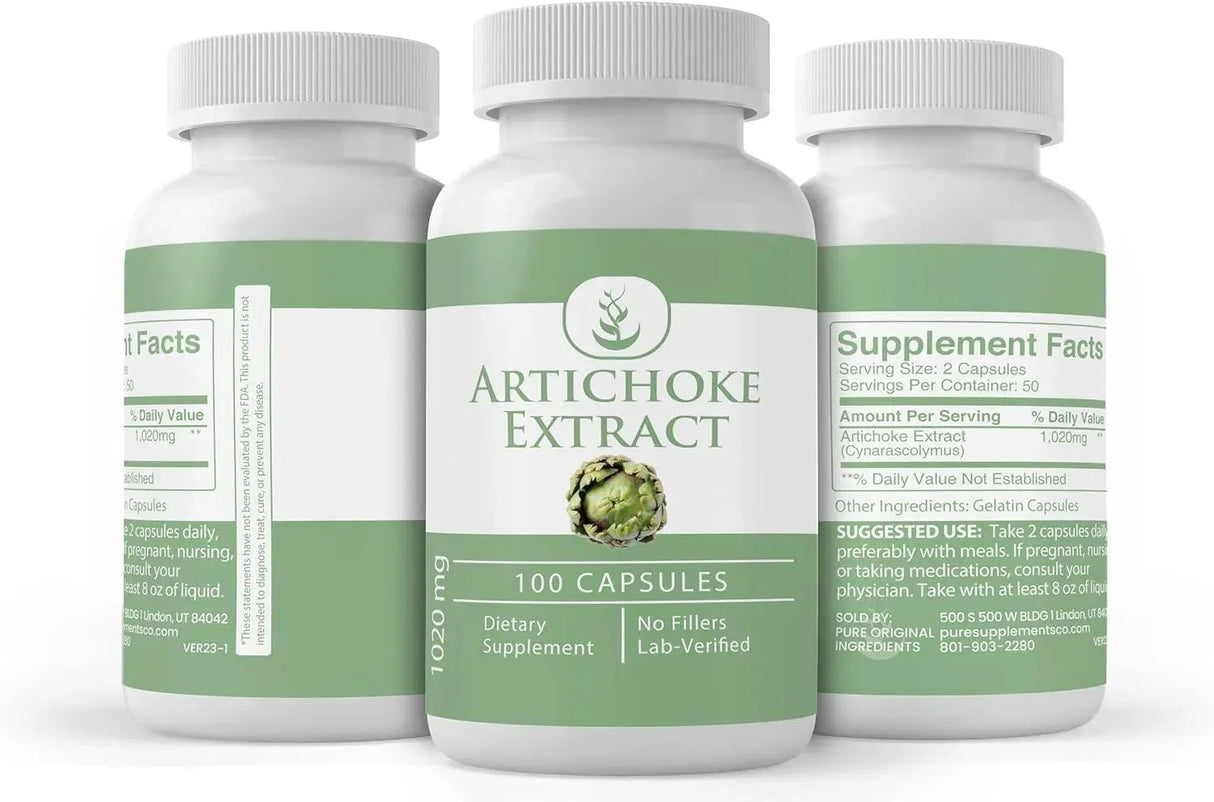 PURE ORIGINAL INGREDIENTS - Pure Original Ingredients Artichoke Extract 1020Mg. 100 Capsulas - The Red Vitamin MX - Suplementos Alimenticios - {{ shop.shopifyCountryName }}